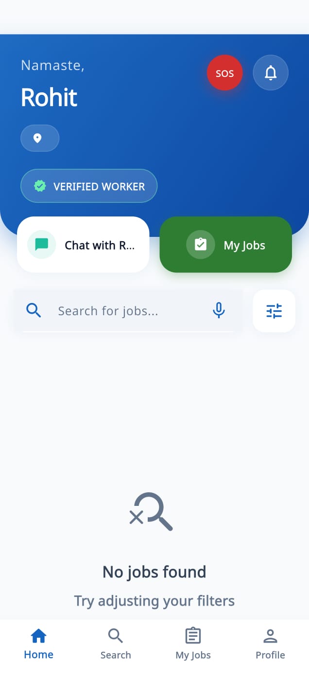 Kaamkaaz Home Screen